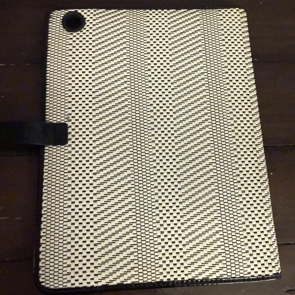 Marc by Marc Jacobs Woven iPad Tablet Folio Case Black Ivory